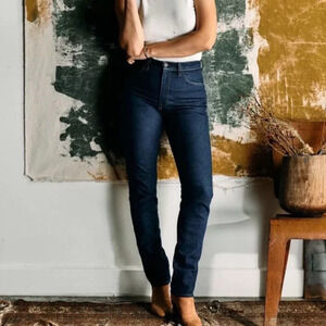 imogene + willie Dark Indigo High-Rise Straight Jeans